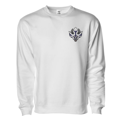 Retro LA Crowned Swords Embroidered Pullover Sweater - Adult Unisex